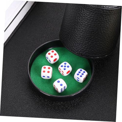 Hemoton 5pcs Suede Leather Chassis Dice Cup Lid Cup Lid for Party Game Supplies