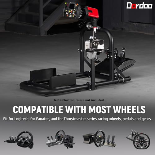Dardoo Gaming Simulator Cockpit Adjustable Compatible with Logitech G27 G29 G920 G923, for Fanatec, for Thrustmaster T300RS T500R, Racing Simulator Cockpit without Wheel Pedal Shifter Seat