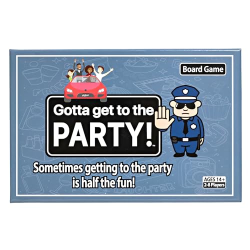 Gotta Get to The Party! - an Exciting Board Game Adventure for Family, Friends, Teens and Adults - Compact Travel Design - Nostalgic and Retro Charm - Game Night Ready