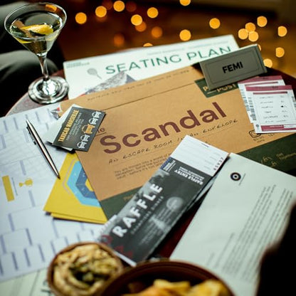Unique Escape Room in an Envelope | Great for Groups - Families & Friends | Perfect for Games Night | Escape Room in A Box | Puzzle Mystery Game - The Scandal - style: The Scandal
