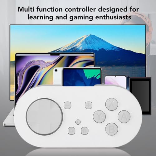 Controller, Portable Controller Enhance Learning ompatible for for Wins for Android for OS X for IOS, 14 RGB Lighting Effects, ABS Material (White) [video game]