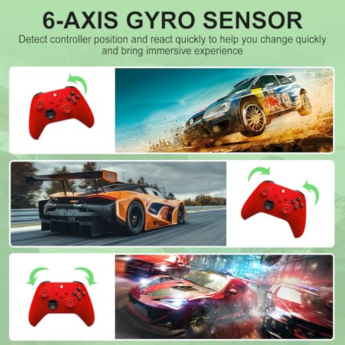 NINIFEI For Xbox One Controller,Wireless Gaming Xbox Controller | Compatible with Xbox Series X|S, Xbox One, Windows PC,Red - color: red