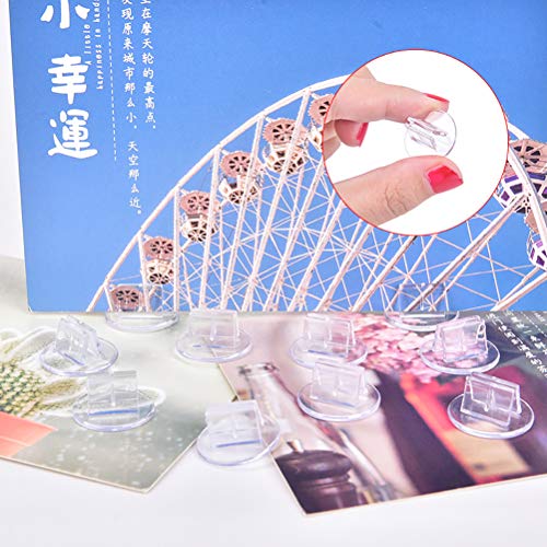 100 Piece Game Card Stands - Translucent Miniature Bases & Business Card Holder