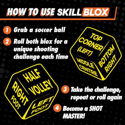 ShotMaster Soccer Shooting Training Dice | Soccer Gifts for Boys | Kick Up & Shooting Training Dice | Fun Soccer Skill Games for Kids | Screen Free Sports Toys & Soccer Gifts - size: Shooting Dice