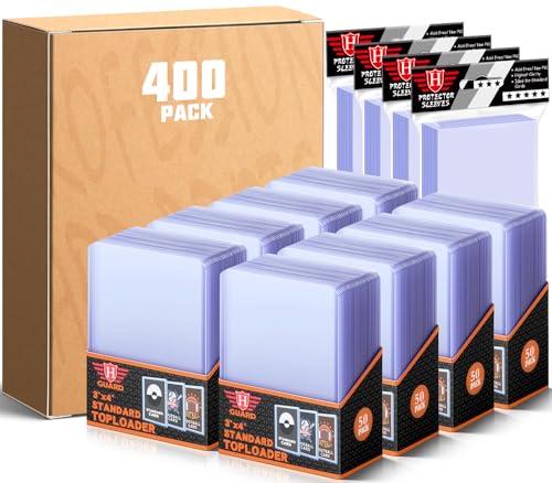400 Top Loaders with 400 Penny Sleeves, 3 x 4 Clear 35PT Card Protectors | Bulk Pack, Crystal Clear, Fits Standard Cards, Smooth Edges, Collector Protection - size: 400 Toploaders + 400 Soft Card Sleeves
