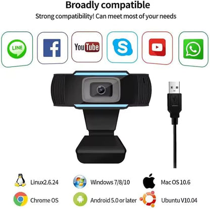 TruVoice Voicepro 20 Headset and Webcam Bundle | Double Ear USB Headset, 1080P Webcam, All-in-One Combination