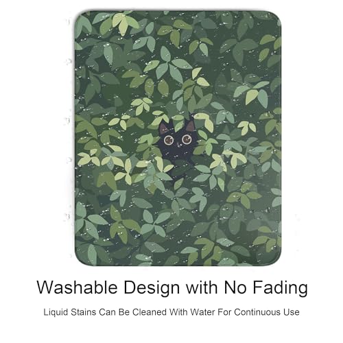 Anime Black Cat Square Mouse Pad,Cute Cat Mouse Pads for Wireless Mouse Desk Accessories,10"X8"Travel Mousepad with Non-Slip Rubber Base, Stitched Edge Mouse Pads for Desk,Computers,Laptop,Office Home - color: S-12