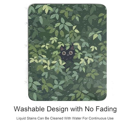 Anime Black Cat Square Mouse Pad,Cute Cat Mouse Pads for Wireless Mouse Desk Accessories,10"X8"Travel Mousepad with Non-Slip Rubber Base, Stitched Edge Mouse Pads for Desk,Computers,Laptop,Office Home - color: S-12