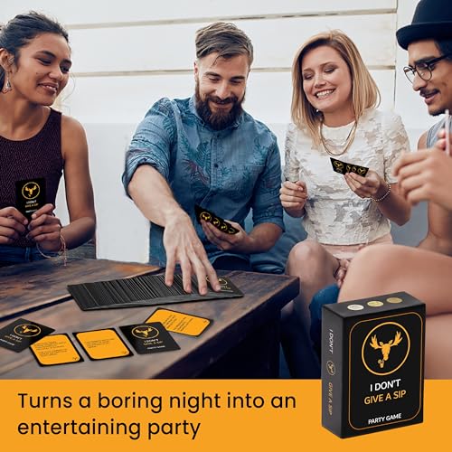 I DON'T GIVE A SIP... Fun Drinking Game for Adults | Hilarious Drinking Cards that Will Get You Drunk or Make You Do Funny Things | Adult Party Games for Game Nights and Epic Bachelor Parties