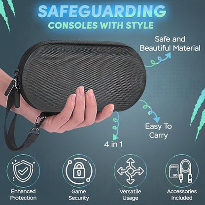 Skywin 4 in 1 Kit for PS Vita 2000 Slim, PS Vita Case - 1 Pack | Case with Front & Back Protector, Adapter Charger Cable & Micro SD Card - size: 4-in-1 Kit