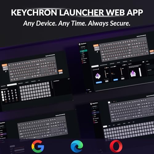 Keychron K10 HE Rapid Trigger Gaming Keyboard Wireless, Hall Effect Magnetic Switch Hot Swappable, 2.4 GHz/Bluetooth/Wired Adjustable Actuation, Full-Size Custom RGB for Mac Windows Linux - color: Nebula Switch