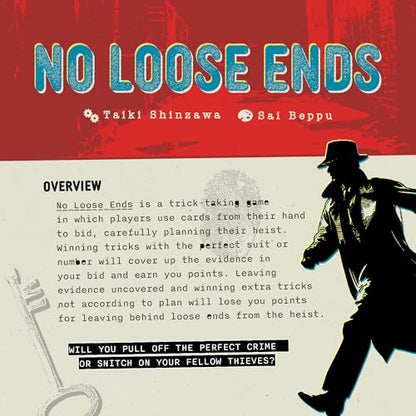 GameHead No Loose Ends, A Trick Taking Card Game of Risk, Reward & Robbery | 2-5 Players, Ages 12+, Plan Your Perfect Heist, 40 Minute Play Time