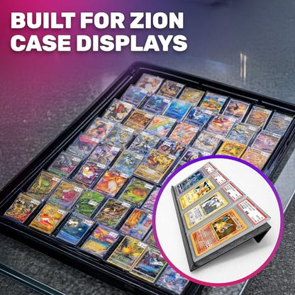 Trading Card Display Risers for Zion Cases - Tiered Display Stand for Zion Cases & Retail Glass - Graded Card Display Stand for MTGG & Sports Cards - 10 Pack - Made in USA