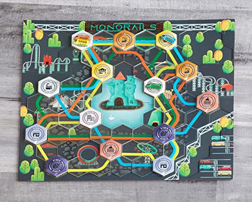 Maglev Maps Board Game, Strategy Board Game for Adults and Family | Tile Laying, Engine Building, Fun Pick Up and Deliver Gameplay, Futuristic Theme