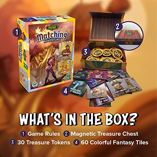 Matching Adventure Memory Game, Matching Games for 3 Year Olds and Up, Fantasy-Inspired Strategy and Concentration Game