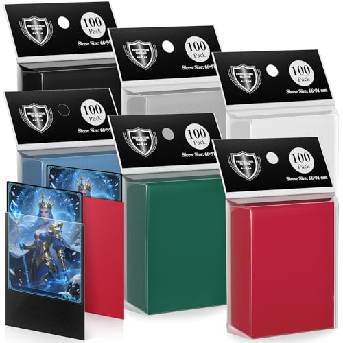 600 Pack MTG Card Sleeves, Matte Dual Card Sleeves with Opaque Back & Smooth Shuffle, Tear Resistant Card Protectors for MTG, TCG and Game Cards (6 Colors) - color: 6 Colors, size: 600 Pack