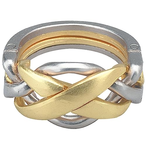 BePuzzled |Ring Hanayama Metal Brainteaser Puzzle Mensa Rated Level 4, for Ages 12 and Up