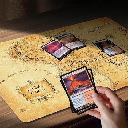 MTG Playmat Non-Slip Rubber Backing Printing Commander Board Game Desk Mat Duel Mat TCG PTCG Playmat 24x14 inches and Free Storage Bags - color: Map-2, size: 24"X14"