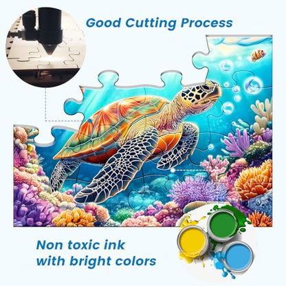 6 Packs 16 Large Piece Puzzle for Seniors Puzzle Dementia Alzheimer's Products Activities for Seniors Elderly Adult Dog Cat Turtle Easy Jigsaw Puzzle Alzheimers Memory Games with 6 Storage Bags - style: 16 Large Pieces