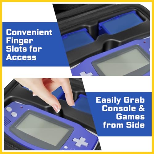 Case for Gameboy Advance, Accessories for GBA, Hard Storage Portable Bag for GBA - Holds 6 Games