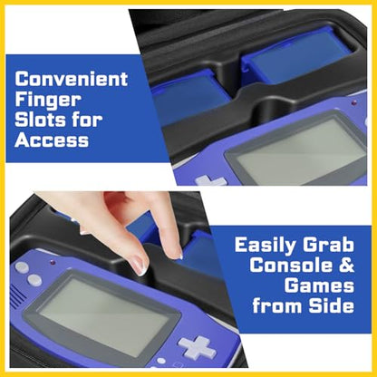 Case for Gameboy Advance, Accessories for GBA, Hard Storage Portable Bag for GBA - Holds 6 Games