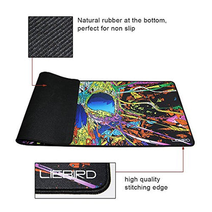 LIEBIRD® Extended XXXL Skull Gaming Mouse Pad -31.5Lx11.8Wx0.12H- Portable with Extended XXL Size - Non-Slip Rubber Base - Special Treated Textured Weave with Precision Control (Skeleton-XXL) - color: Skeleton-XXL