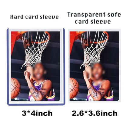 400 Top Loaders for Cards for Baseball, Football, MTG Cards, Ultra-Clear Protectors for Trading Collectibles (200 Hard Sleeves+200 Soft Sleeves) - size: 200 Hard Sleeves+200 Soft Sleeves