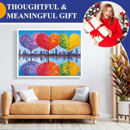 300 Piece Puzzles for Adults,Tree of Love Puzzle for Adults Kids Seniors,Large Piece Fun Puzzle for Kids Ages 8-10 10-12,Challenging Trees of Nature Seasons Puzzles Perfect for Game Nights,20.5x15 in - style: Tree of Love