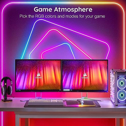 AILBTON 32.8Ft Neon Rope Lights,Flexible Led Rope Lights Control with App/Remote,Multiple Modes Music Sync Gaming RGB Led Neon Lights for Bedroom Outdoor - size: 32.8FT