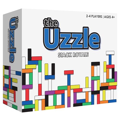 The Uzzle Stack Royale Board Game, Fast & Fun Family Board Game for Children & Adults, Color Block Puzzles Games for Ages 4+ - style: Stack Royale