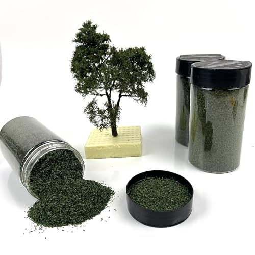 Multicolor Leaf Model - 300ml Miniature Scenery Material for Train Railway, Diorama, Car Scene & Scale Landscape Layouts (Fir Green) - color: Fir Green