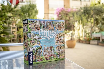 Devir - Cities Board Game, City Building Strategy Game with Tile Placement & Resource Drafting for Families & Friends Ages 10+, 2–4 Players, Playtime 35, (English Version) - color: Cities