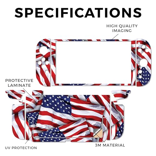 Gaming Skin Compatible with Nintendo Switch 2 Console Only - Patriot - Premium 3M Vinyl Protective Wrap Decal Cover - Easy to Apply | Crafted in The USA by MightySkins - color: Patriot, size: Switch 2 Console Skin Only, style: Matte Finish