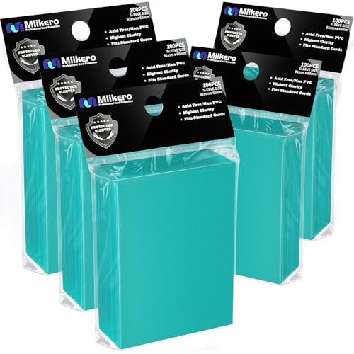 500 Count Card Sleeves, Matte Magic Card Sleeves, Smooth Shuffle & Tear Resistant, Fit for MTG, TCG, CCG (Cyan) - color: Cyan, size: 500 Pack