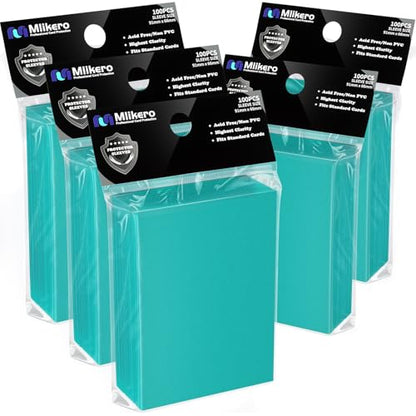 500 Count Card Sleeves, Matte Magic Card Sleeves, Smooth Shuffle & Tear Resistant, Fit for MTG, TCG, CCG (Cyan) - color: Cyan, size: 500 Pack