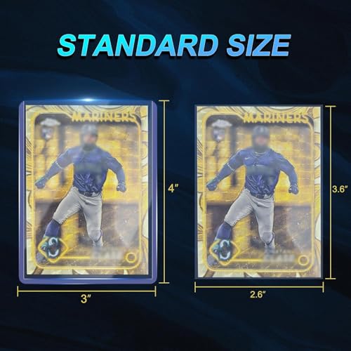 2000 Card Sleeves, Clear Hard Sleeves for Cards, 3"X4" Card Protectors, Baseball Card Sleeves, Hard Plastic Card Holder for Trading Sports Football Game Cards (1000 Hard Sleeves+1000 Penny Sleeves) - size: 1000 Hard Sleeves+1000 Penny Sleeves
