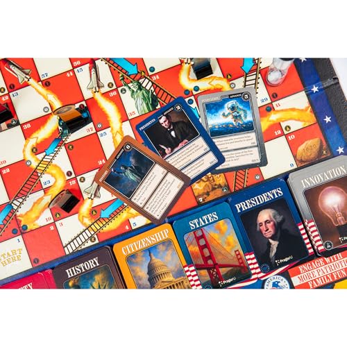 PragerU: Celebrate America - Race to The White House Board Game, USA Trivia Game, America’s 250th Anniversary Edition, Families & Kids 8+, 2+ Players, Made in America
