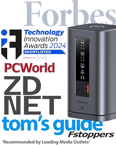 Baseus Spacemate Docking Station, 11-in-1 USB-C Dock for Windows Laptop, Triple Display with 4K HDMI & DP, 10Gbps USB-C & USB-A, Ethernet, Audio, 100W PD Charging for Dell HP Lenovo Acer and More | 2 x HDMI 1 x DP 4K @ 60Hz, 3 x USB-A/C 10 Gbps, 1 Gbps Et