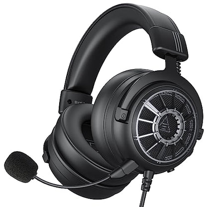 EKSA Gaming Headset with Microphone for PS5 PS4 PC Switch, Over-Ear Headphones with Detachable Noise Cancelling Mic, 50 mm Drivers,3D Stereo Surround Sound, Wired Gaming Headphones-Gift