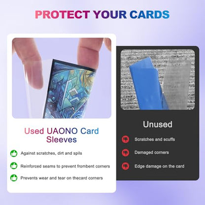 UAONO MTG Card Sleeves 100ct - Island - Art Card Sleeves Deck Protector, Clear Front & Matte Textured Back, Sleeves for Magic The Gathering, Basic Lands Series - color: Island