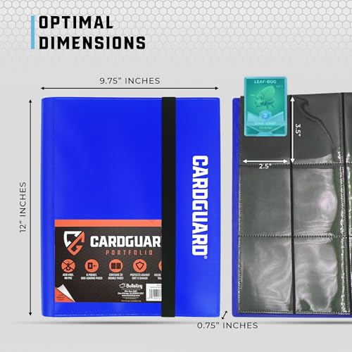 CardGuard Trading Card Binder Pro-Folio – 9 Pocket Binder - Side-Loading Album, Durable & Acid-Free Storage for Pokémon, YuGiOh, MTG, TCG, Game & Sports Cards, Blue - color: Blue