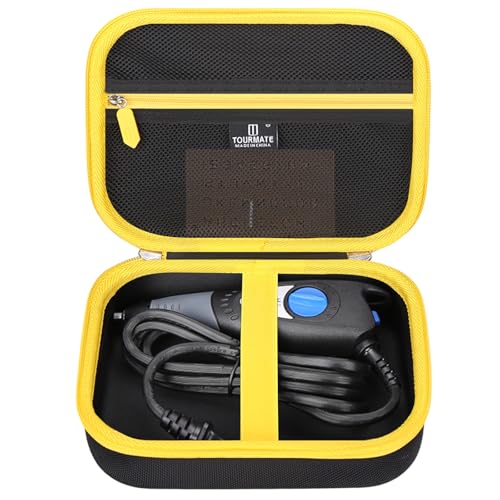 Tourmate Travel Carrying Case for Dremel 290-02 120-Volt Engraver Rotary Tool - Hard Storage Case for NEIKO Engraver Rotary Tool(ONLY CASE) (Black & Yellow) - color: Black & Yellow