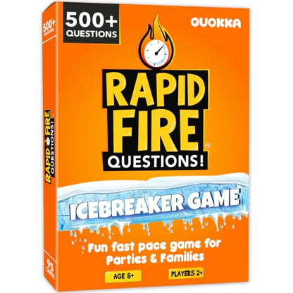 Quokka Icebreaker Cards with 500+ Questions - Adults Kids Family Conversation Cards Game - Break the Ice Family Game for Kids 8-12 - Perfect for Family or Adults Game Night I Travel Version | Break the Ice Cards for Kids and Adults with 500+ Questions - P