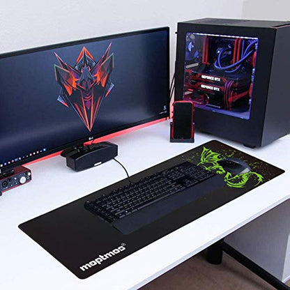 Large Mouse Pad Extended Speed Gaming Mouse Pad Fly Dragon Mouse Pad Gamer Office Computer Mouse Mat (A-Green) - color: A-Green