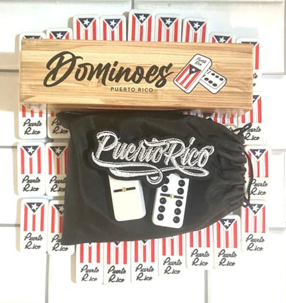 Puerto Rico Dominoes Set Adults Large No Box Comes Travel Domino Bag Set Puerto Rican Flag Dominos Doubles Six Boricua Accessories