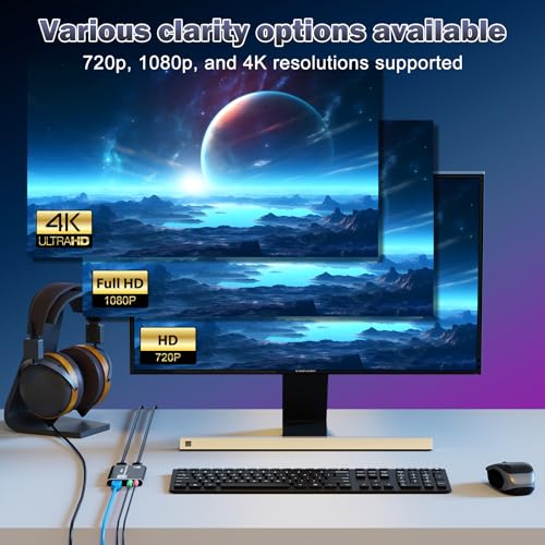 Video Capture Card, 4K HDMI Audio Capture Card Video Recorder with Mic and HDMI Loop-Out for Gaming/Live Streaming/Conference, Works for Nintendo Switch/PS5/Camera/Xbox/OBS