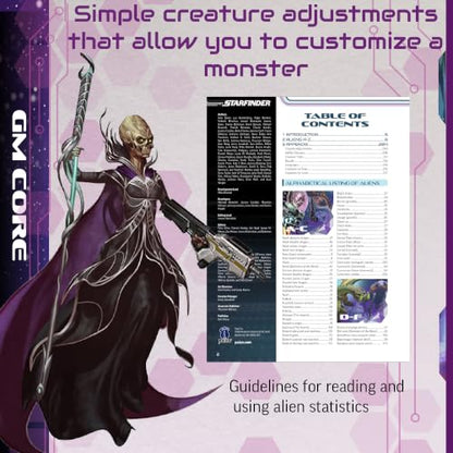 Starfinder Alien Core Hardcover - Complete Monster Manual with 200+ Creatures Like Dragons and Robots Second Edition