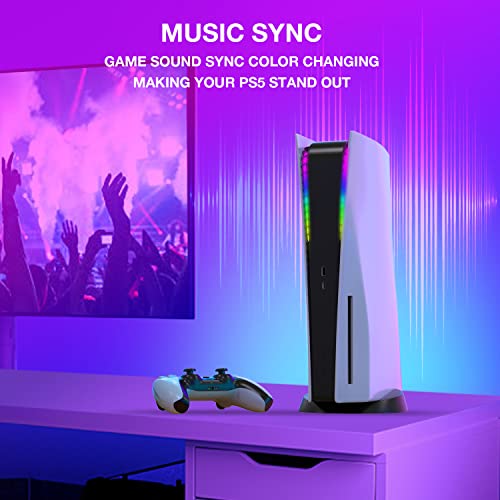 JUSPRO PS5 LED Light Strip, RGB Ring LED Lights Kit Accessories Compatible with PS5 Slim Console Digital Edition & Regular Edition - color: LED Light