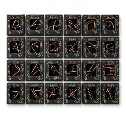 24 Pcs Brain Teaser Puzzles for Kids Teens Adults - Metal Puzzles 3D Puzzle Game Toys for Adults Teens Kids - Metal Unlock Interlocking Puzzle Adult IQ Education Smart Toys