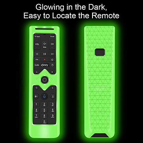 Remote Case Covers Holder for Xfinity Remote Control,Silicone Protective Case Skin for XFinity Comcast XR15 Voice Control Remote,[Thicken Layer] Shock-Absorption Bumper Remote Back Covers-Glowgreen - color: Glowgreen